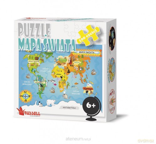 RUSSEL 100 el. Mapa Świata [PUZZLE]