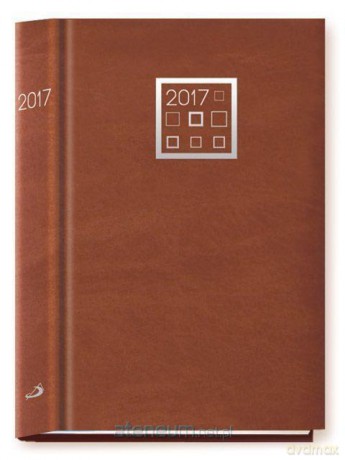 Terminarz 2017 - B6 brązowy [KALENDARZ]