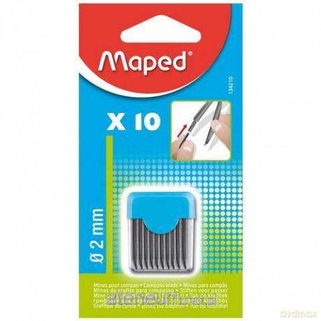 Wkłady do cyrkli - grafit 2 mm 10 sztuk