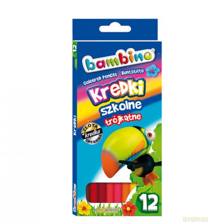 Kredki Bambino trójkątne 12 kolorów 9367