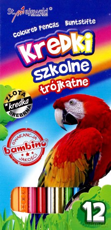 Kredki Bambino trójkątne 12 kolorów 9367