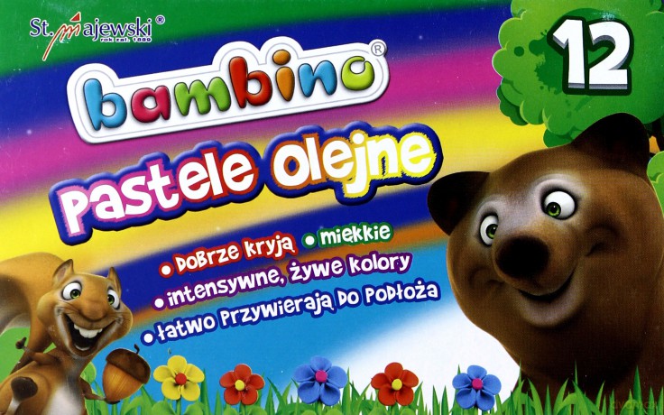 Kredki pastele olejne 12 kolorów Bambino 51541
