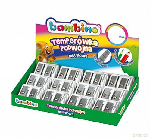 Temperówka podwójna metalowa Bambino