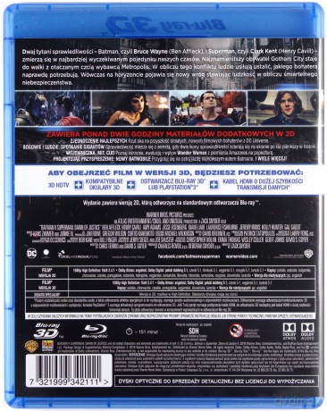 Batman Vs Superman: Świt Sprawiedliwości [Blu-Ray 3D]+[Blu-Ray]