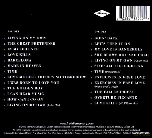 Freddie Mercury: Messenger Of The Gods - The Singles [2CD]