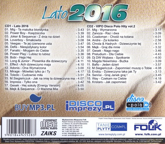 Lato 2016 - Hity Disco Polo [2CD]