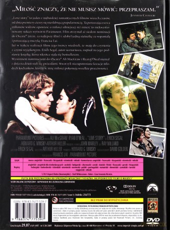 Love Story (Najpiękniejsze Filmy o Miłości 05) (booklet) [DVD]