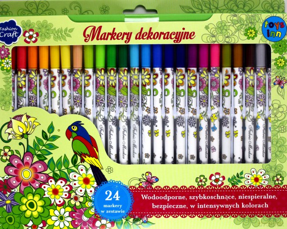 Markery do tekstyliów i ceramiki 24 szt