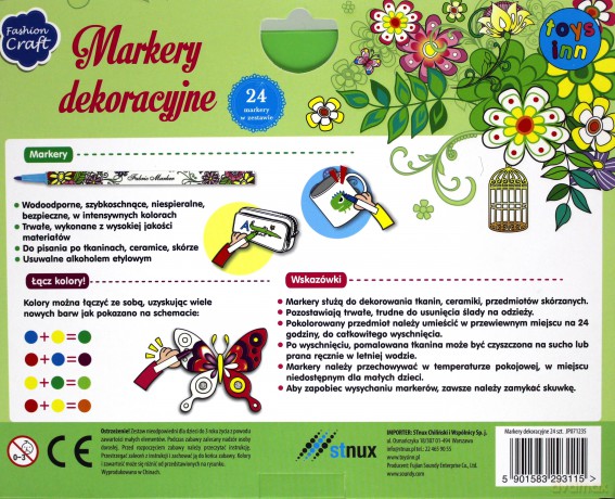 Markery do tekstyliów i ceramiki 24 szt