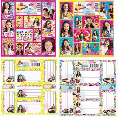 Nalepki na zeszyty Soy Luna Mix (25 szt)