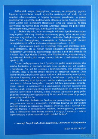 Terapia pedagogiczna w teorii i praktyce - Antoni Balejko [KSIĄŻKA]