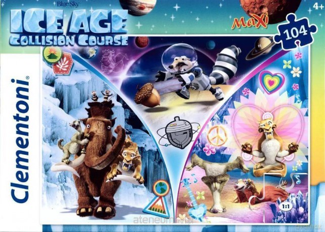 CLEMENTONI 104 el. Maxi Epoka Lodowcowa [PUZZLE]