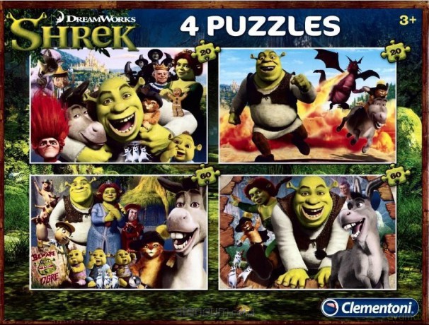 CLEMENTONI 2x20+2x60 el. Shrek [PUZZLE]