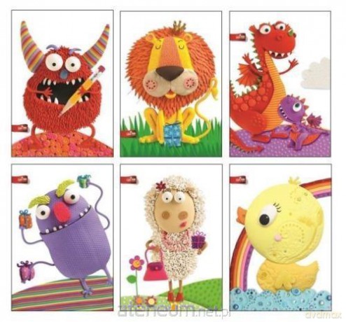 Zeszyt Marmar Blindruck A5/40K kratka ZOO (10 szt)