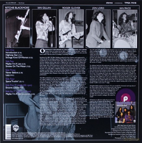 Deep Purple: In Concert '72 [3xWinyl]