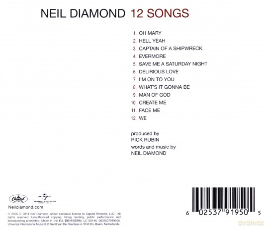 Neil Diamond: 12 Songs [CD]