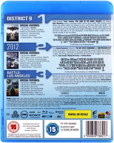 2012 / Battle: Los Angeles / District 9 [3Blu-Ray]