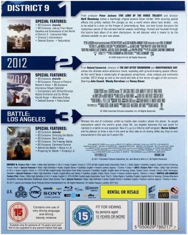 2012 / Battle: Los Angeles / District 9 [3Blu-Ray]