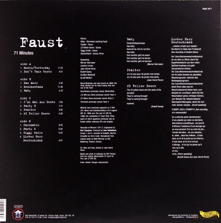 Faust: 71 Minutes [2xWinyl]
