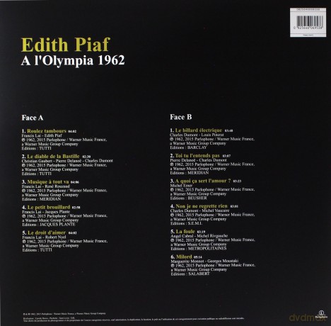 Edith Piaf: A L'olympia 1962 [Winyl]