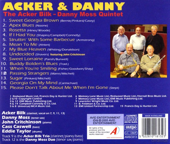 Acker Bilk/Danny Moss Quintet: Acker And Danny [CD]