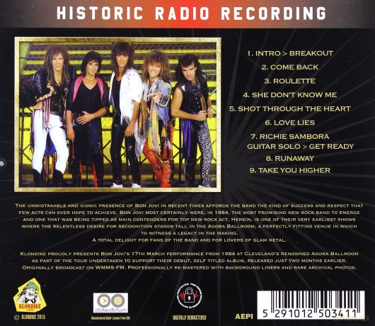 Bon Jovi: Agora Ballroom Cleveland Oh 17th March 1984 [CD]