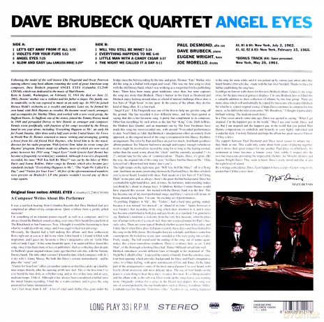 Dave Brubeck Quartet: Angel Eyes [Winyl]