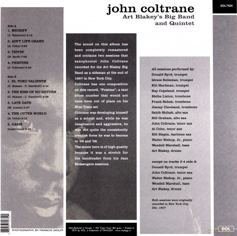 John Coltrane: Art Blakey's Big Band And Quintet [Winyl]