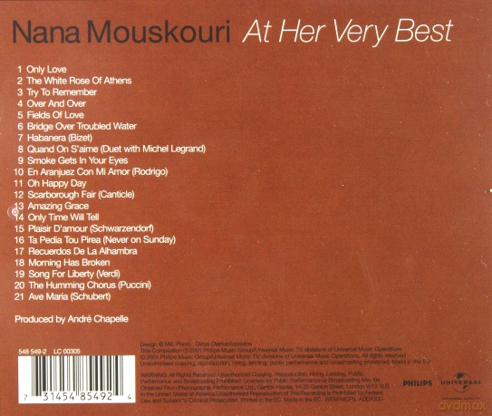 Nana Mouskouri: At Her Very Best [CD]