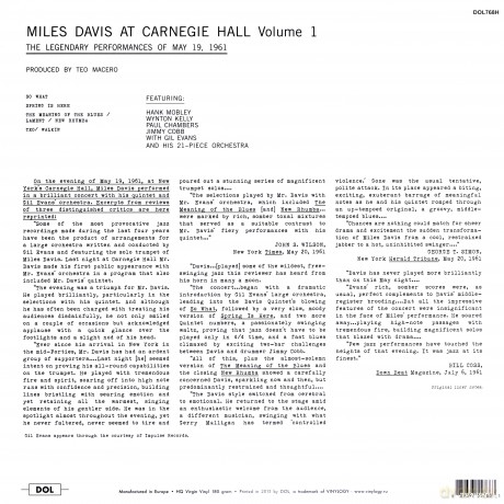 Miles Davis: At The Carnegie Hall Part One [Winyl]