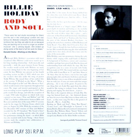 Billie Holiday: Body And Soul [Winyl]