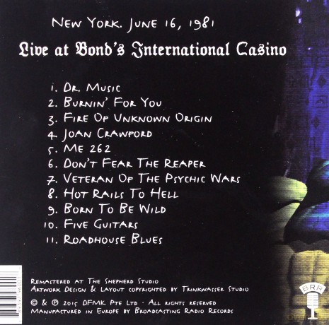Blue Oyster Cult: Born To Be Wild Live [CD]
