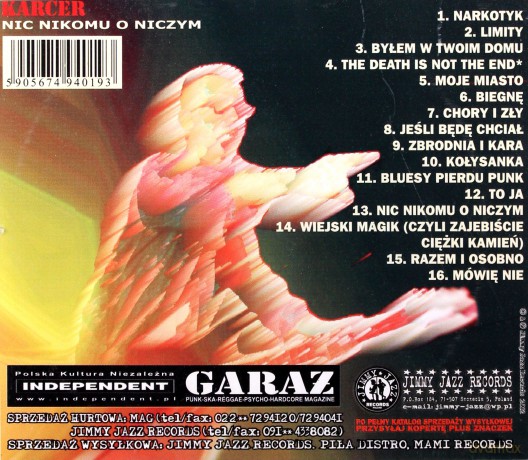Karcer: Nic nikomu o niczym [CD]