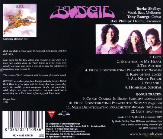 Budgie: Budgie [CD]
