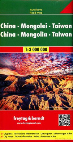 Chiny, Mongolia, Tajwan mapa 1:3 000 000