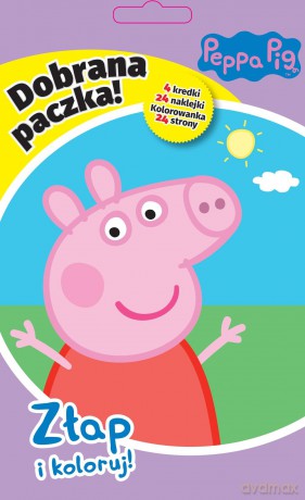 Dobrana paczka. Złap i koloruj Świnka Peppa [KSIĄŻKA]