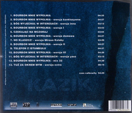Kazik: Bourbon mnie wypełnia [CD]