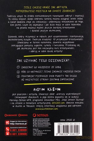 Kradnij jak artysta. Dziennik notatnik dla kreatywnych kleptomanów - Austin Kleon [KSIĄŻKA]