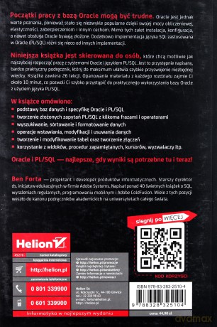 Oracle pl/sql w mgnieniu oka - Ben Forta [KSIĄŻKA]