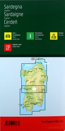 Sardynia, Cagliari mapa 1:150 000