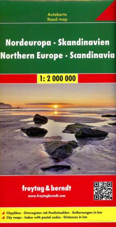 Skandynawia, Europa północna. Mapa 1:2 000 000