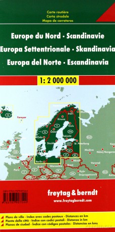 Skandynawia, Europa północna. Mapa 1:2 000 000