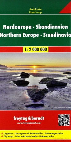 Skandynawia, Europa północna. Mapa 1:2 000 000