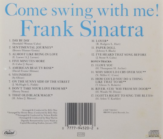 Frank Sinatra: Come Swing With Me [CD]