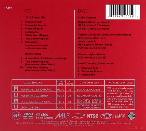 King Crimson: Discipline 40th Anniversary Edition [CD]+[DVD]