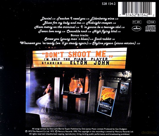 Elton John: Don't Shoot Me I'm Only The Piano Player [CD]