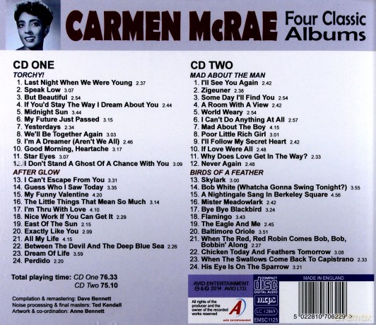 Carmen Mcrae: Four Classic Albums [2CD]