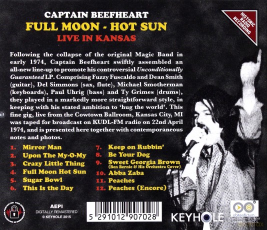 Captain Beefheart: Full Moon Hot Sun Live In Kansas [CD]