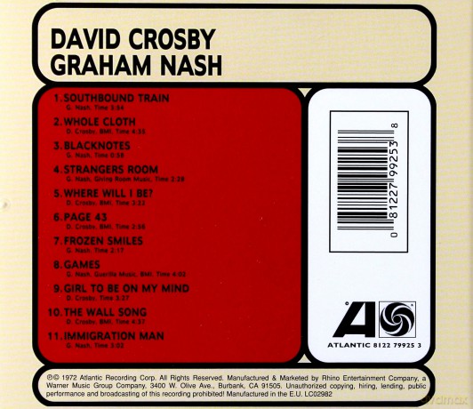 Graham Nash & David Crosby: Graham Nash & David Crosby [CD]