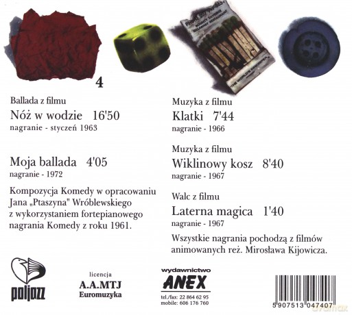 Krzysztof Komeda: Muzyka Krzysztofa Komedy 4 (digipack) [CD]